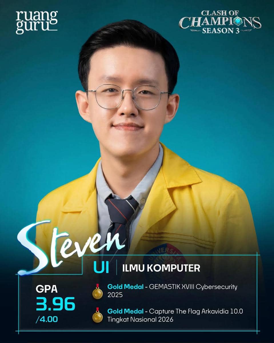 Steven, peserta Clash of Champions Season 3 Batch 3