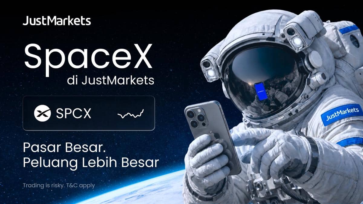 SpaceX Masuk Pasar Publik, Akses Trading Saham Kian Meluas (Dok. JustMarkets)