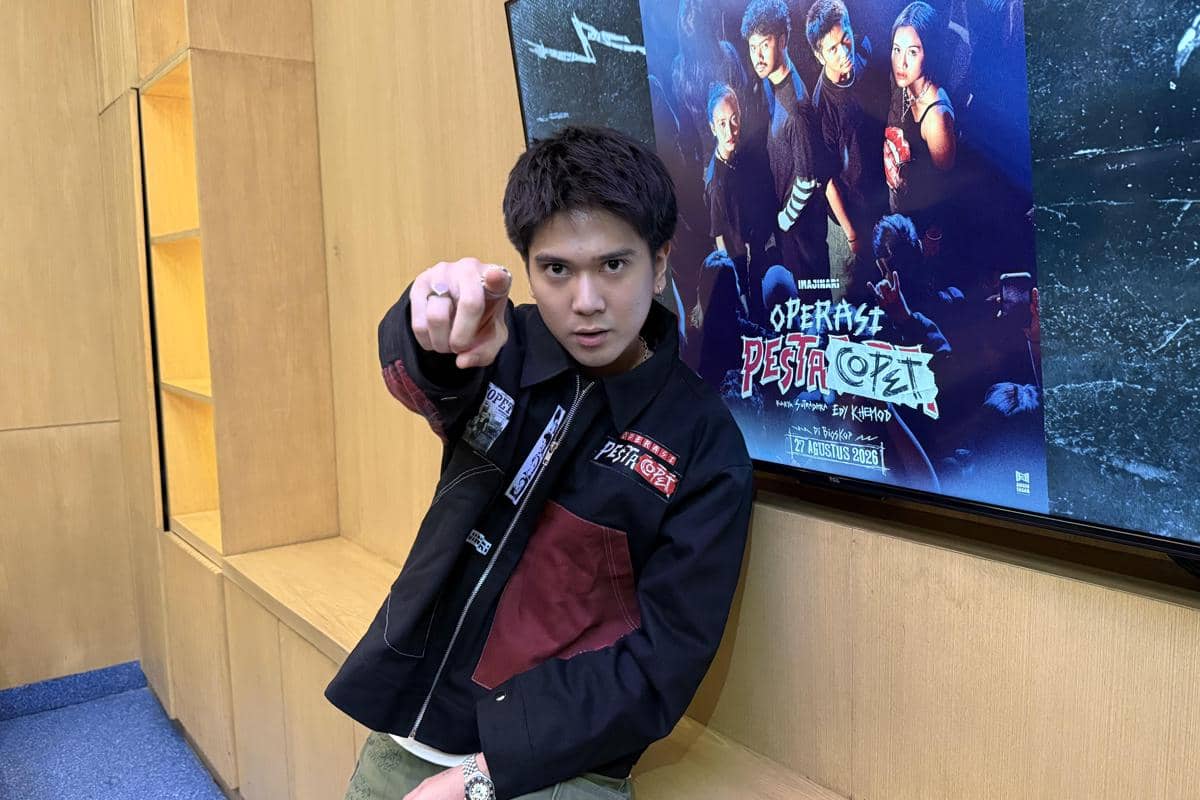 Iqbaal Ramadhan di perilisan teaser poster Operasi Pesta Copet
