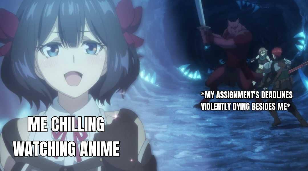 8 Meme Anime tentang Deadline, Doyan Banget Dikejar Waktu