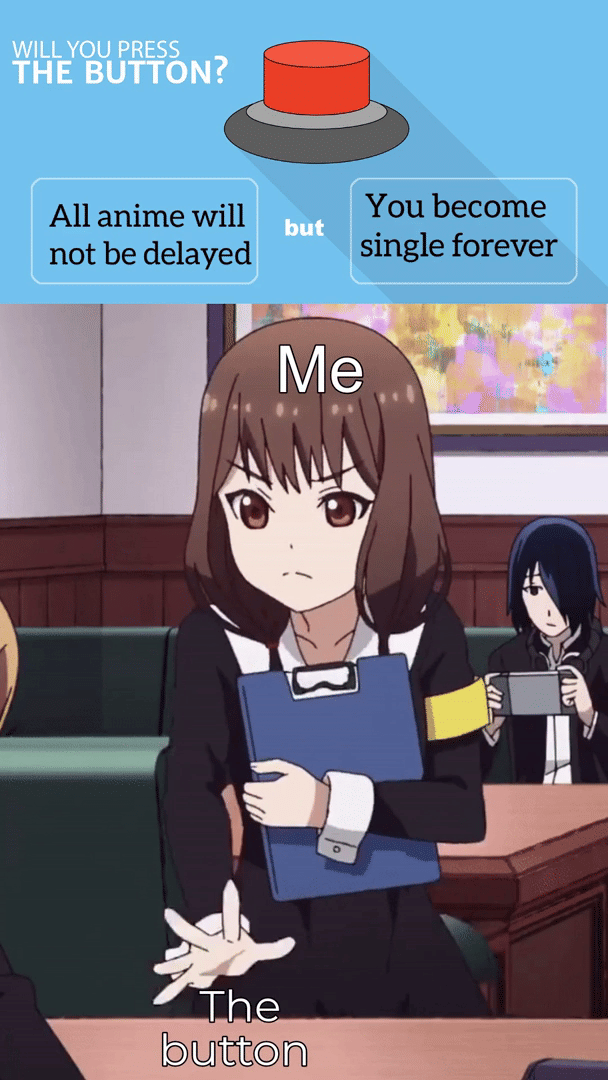 meme anime tentang tombol