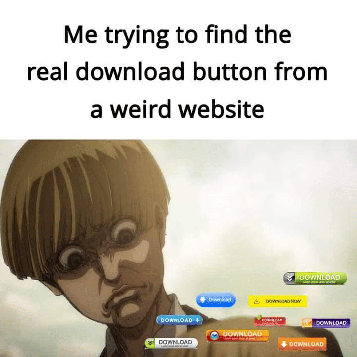 meme anime tentang tombol