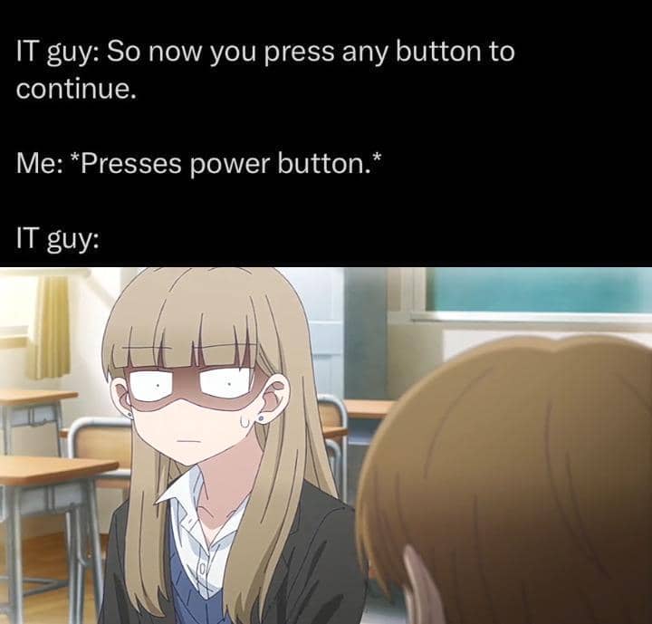 meme anime tentang tombol