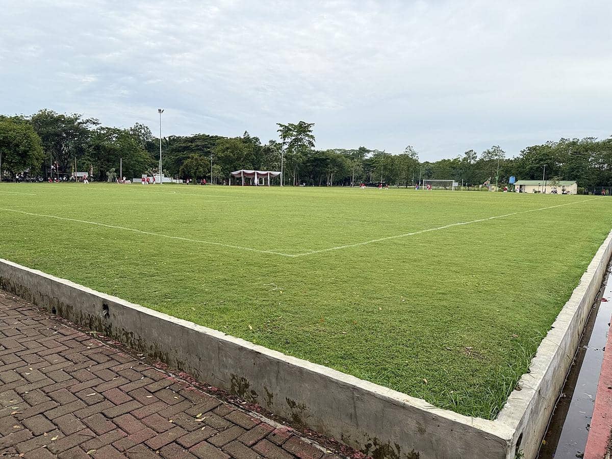 ilustrasi sebuah lapangan sepak bola
