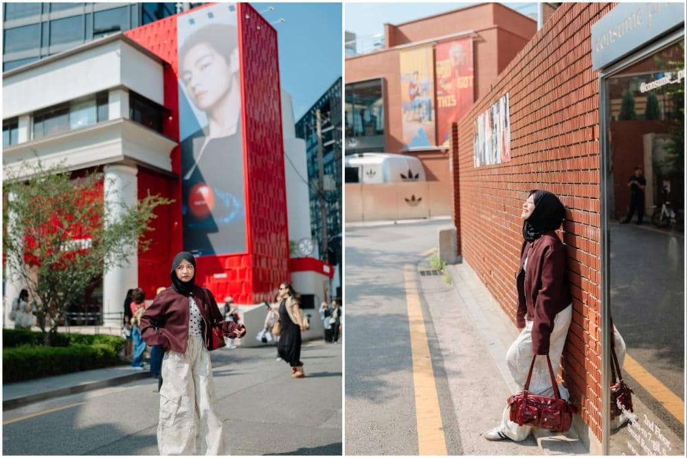10 Potret Halda Rianta Jalan-jalan di Seongsu-dong, Seoul!