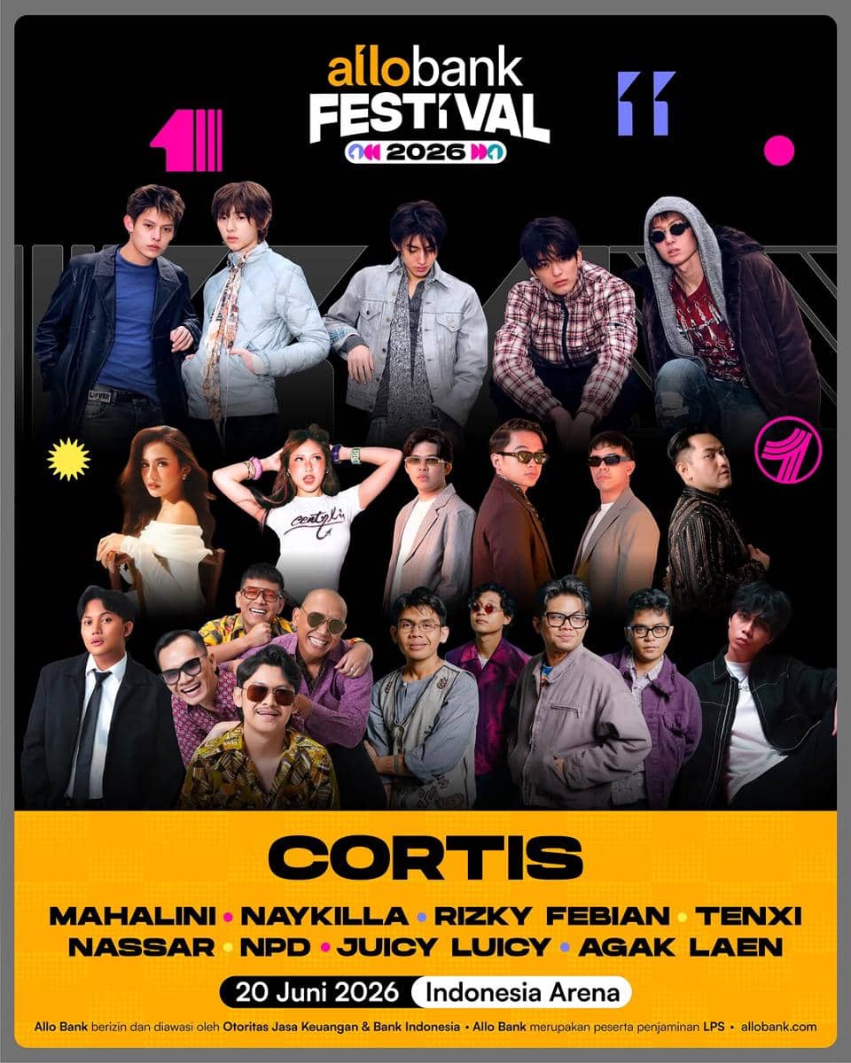 Line up Allo Bank Festival 2026 yang digelar di Indonesia Arena, Sabtu (20/6/2026) (instagram.com/allobank)