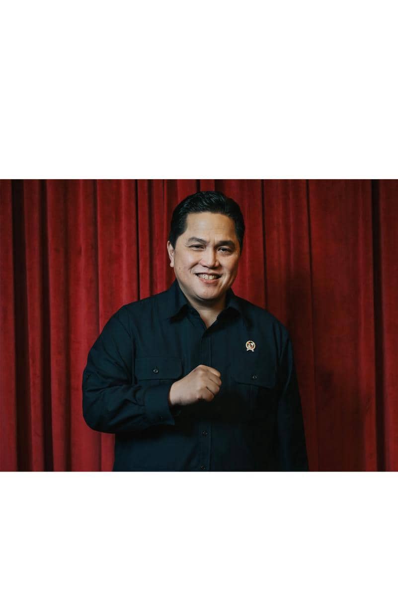Menpora RI, Erick Thohir di sesi potrait Indonesia Summit 2026.(IDN Times/Herka Yanis)