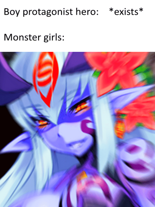 meme cewek monster dalam anime