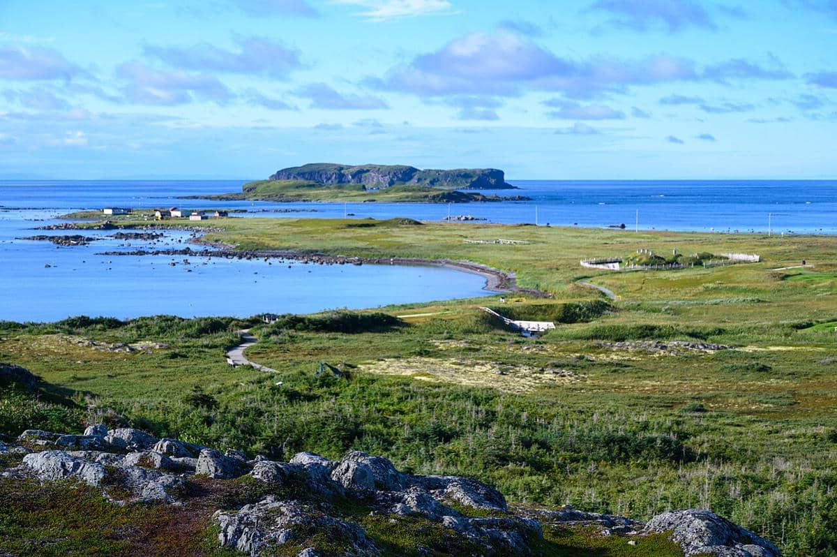 Situs Sejarah Nasional L'Anse aux Meadows di Newfoundland, Kanada, Amerika Utara.