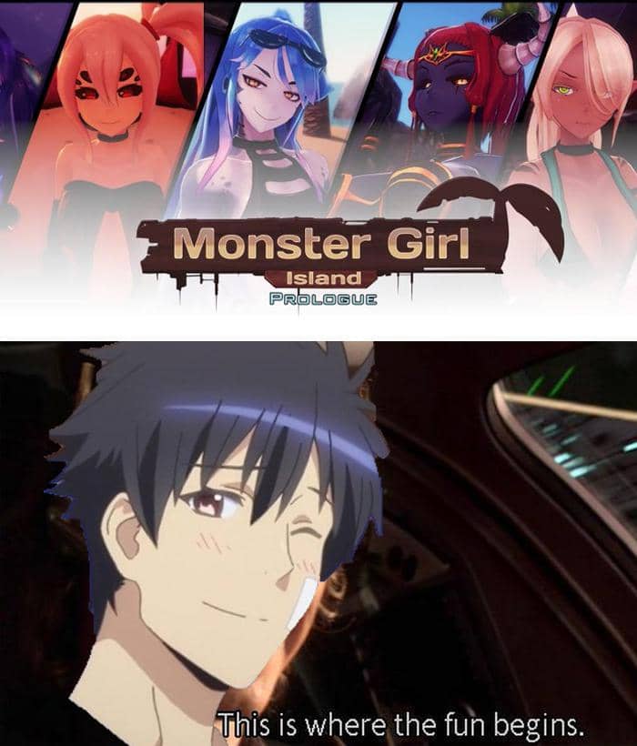 meme cewek monster dalam anime