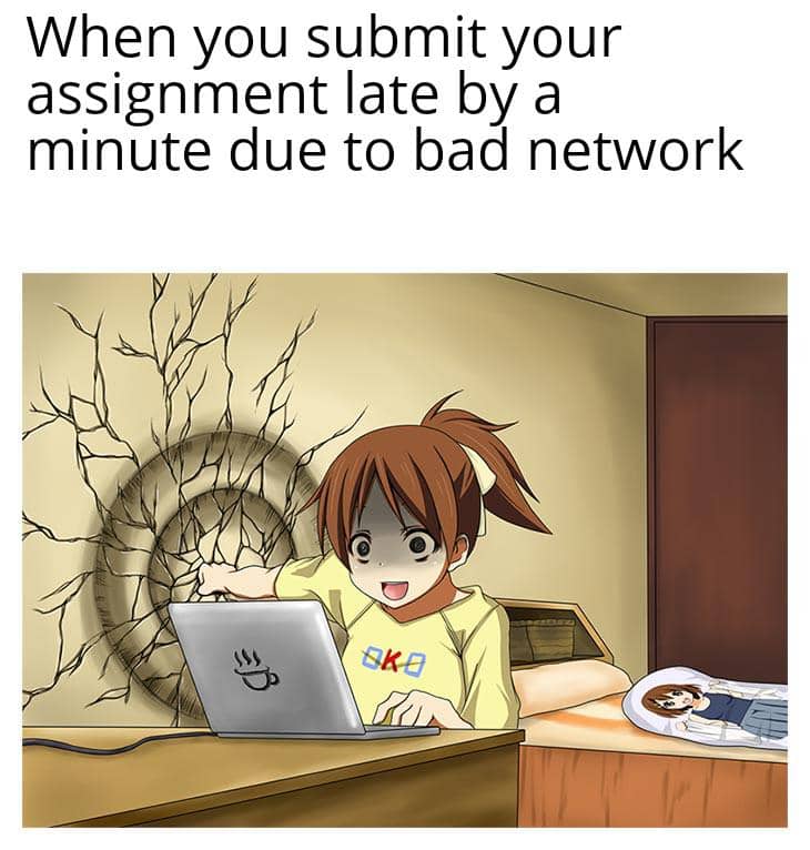 meme kartun tentang deadline