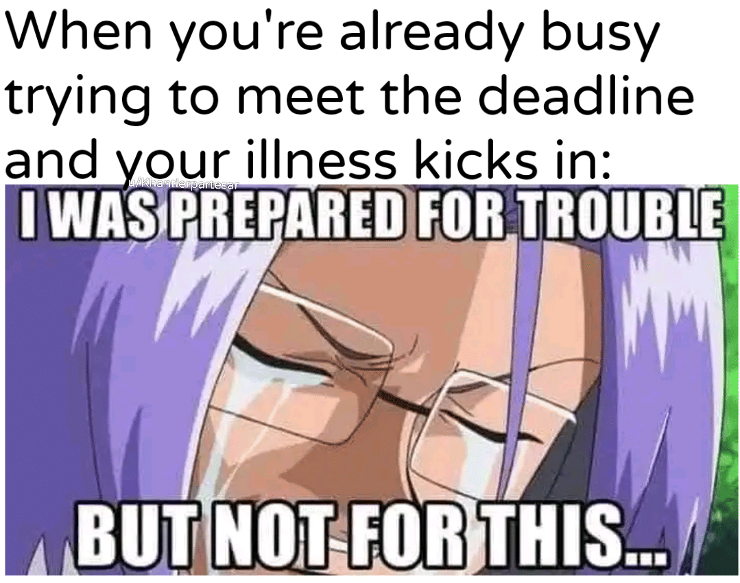 meme kartun tentang deadline