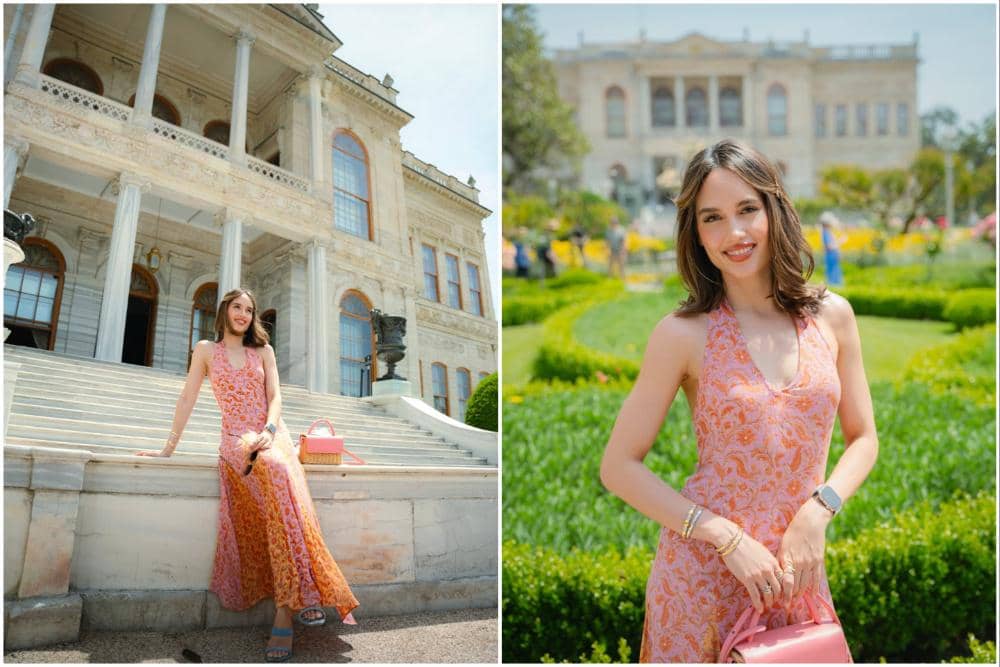 7 Potret Cinta Laura Mengunjungi Istana Dolmabahçe di Istanbul