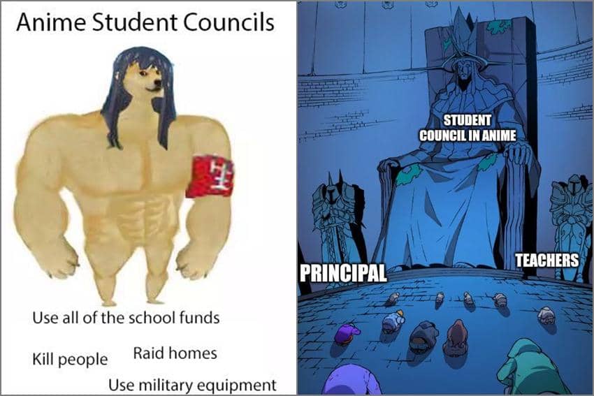 8 Meme Anime tentang OSIS, Kuatnya Setara Pahlawan?