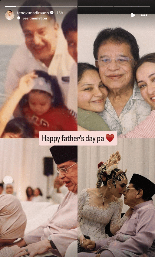 Kolase foto memperlihatkan momen kebersamaan seorang perempuan dengan ayahnya dari masa kecil hingga dewasa, termasuk saat pernikahan.