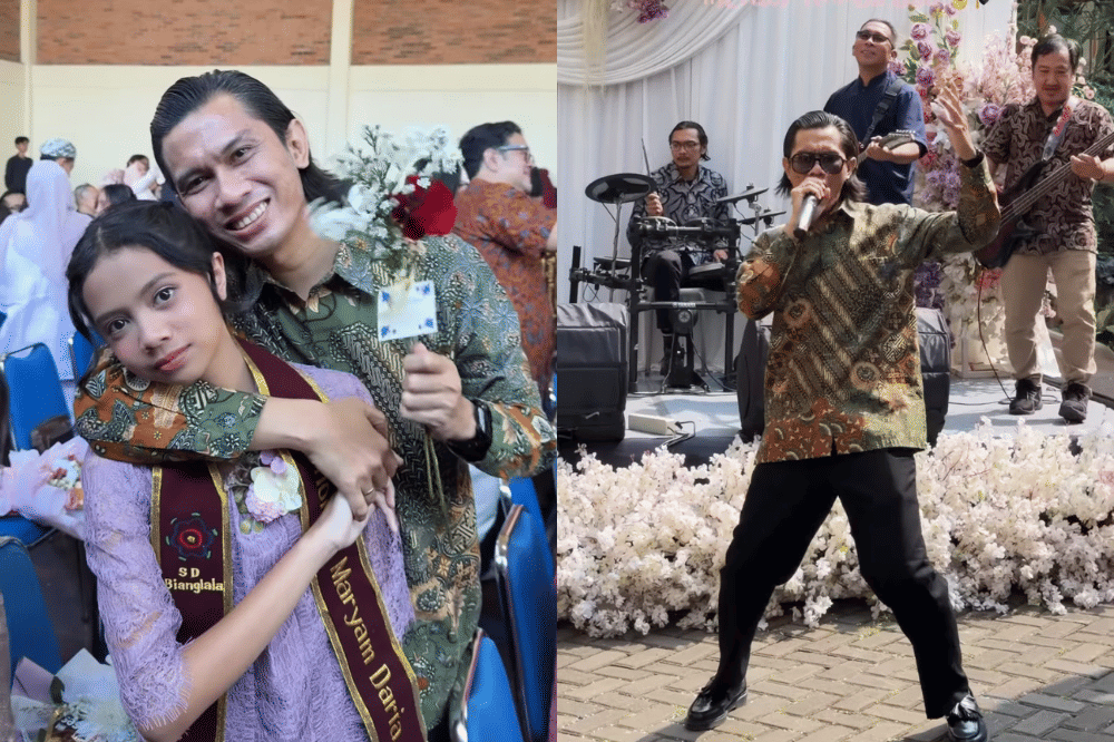 7 Potret Tria The Changcuters Manggung di Acara Wisuda Anak, Seru Abis