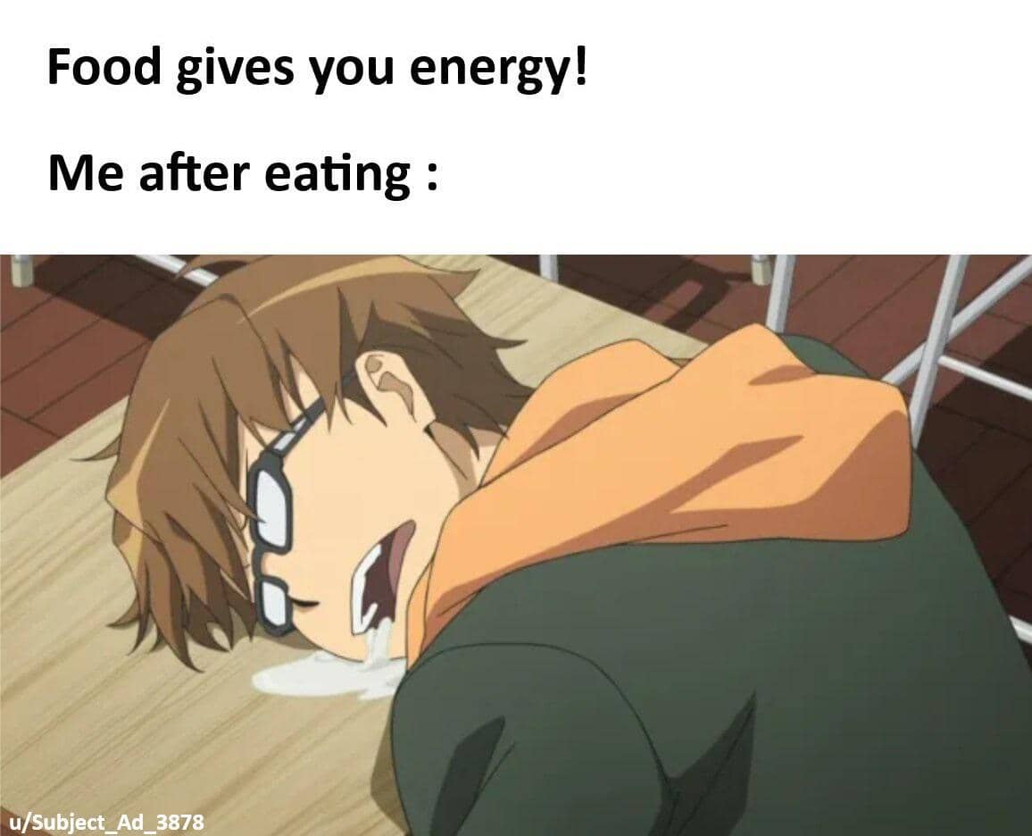 meme anime tentang ketiduran