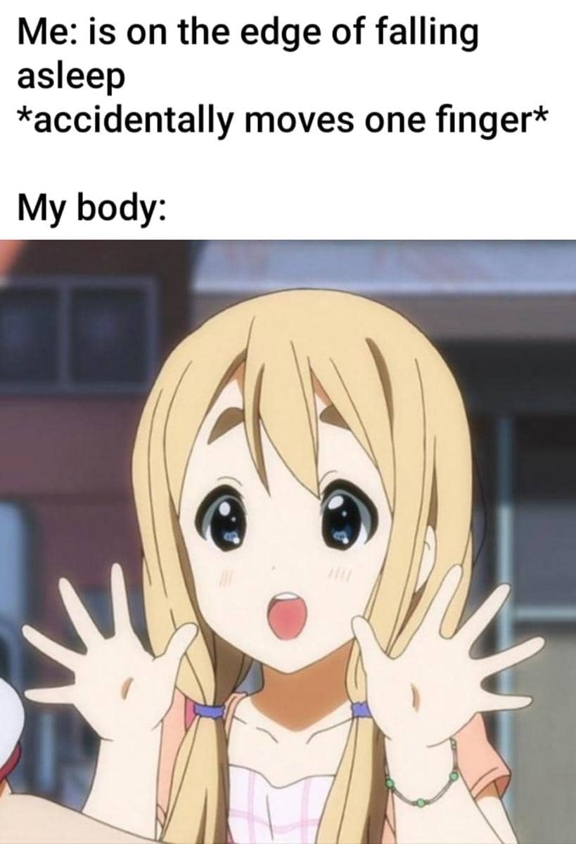 meme anime tentang ketiduran