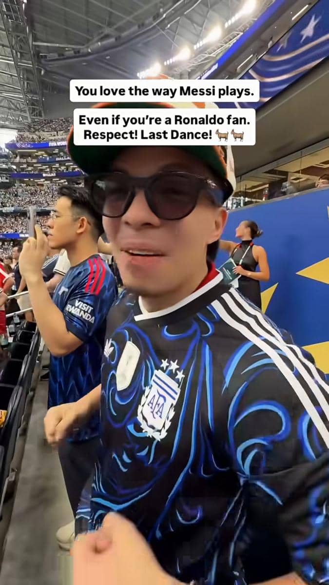 Aurel dan Atta Nonton Argentina di Piala Dunia (instagram.com/aurelie.hermansyah)