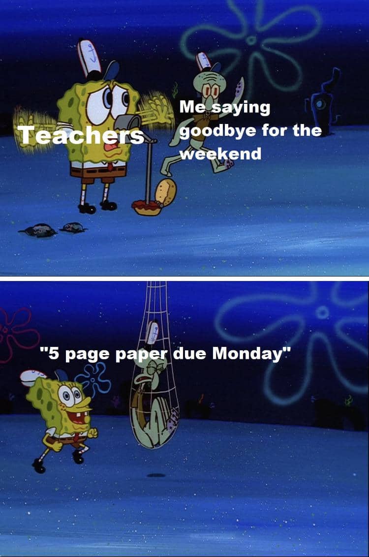 meme SpongeBob tentang pengkhianatan