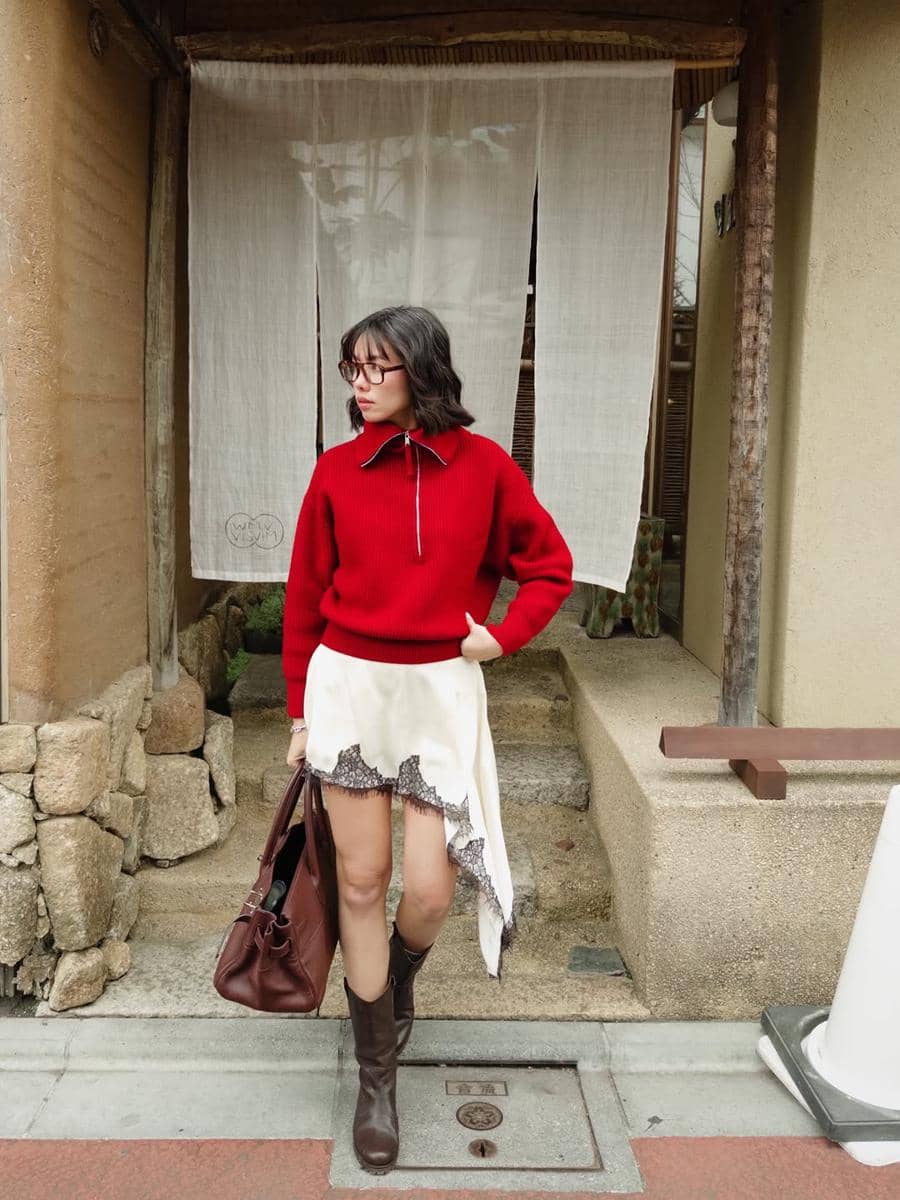 inspirasi outfit casual chic ala Olivia Lazuardy