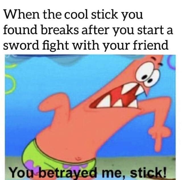 meme SpongeBob tentang pengkhianatan