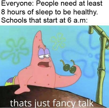meme kartun tentang terlambat ke sekolah
