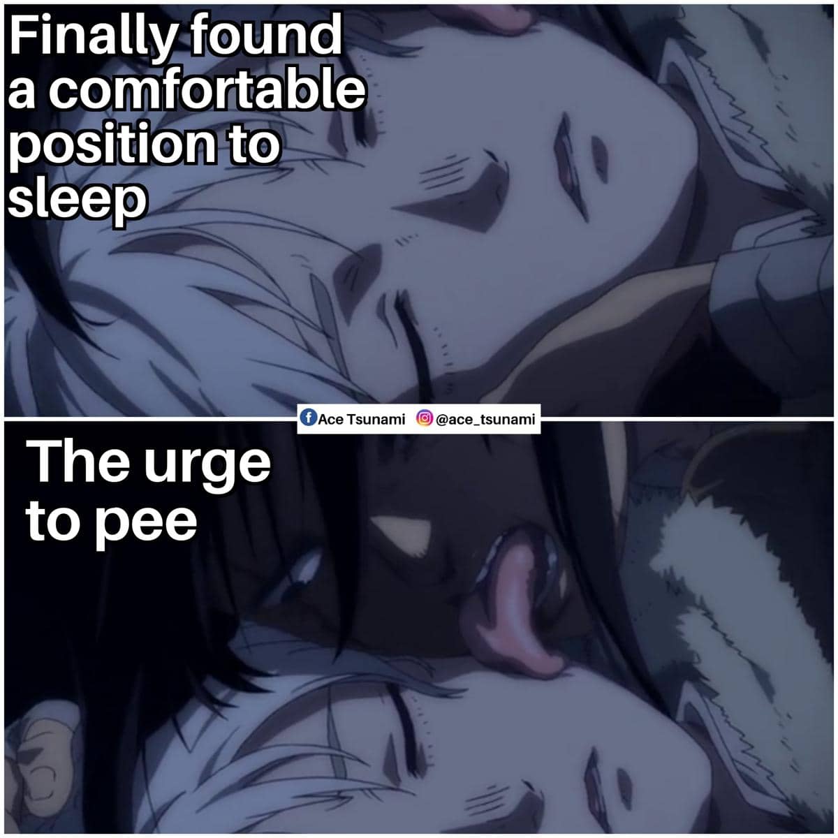 meme anime tentang ketiduran