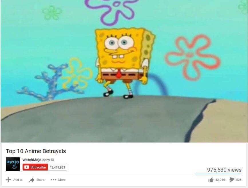 meme SpongeBob tentang pengkhianatan