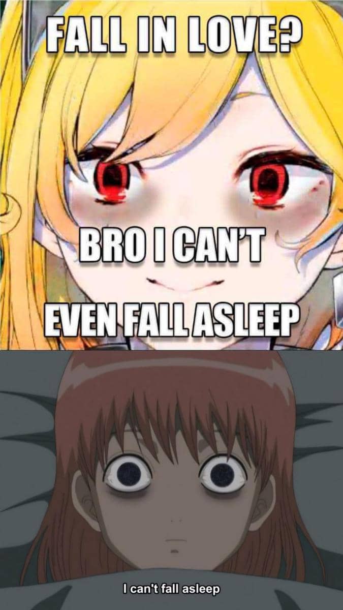 meme anime tentang ketiduran