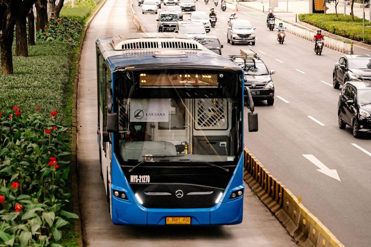 ilustrasi TransJakarta di Jakarta, Indonesia