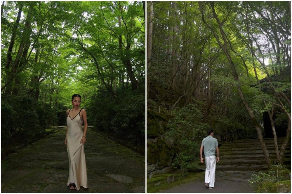7 Potret Jennifer Coppen Honeymoon di Kyoto, Hotelnya di Dalam Hutan!