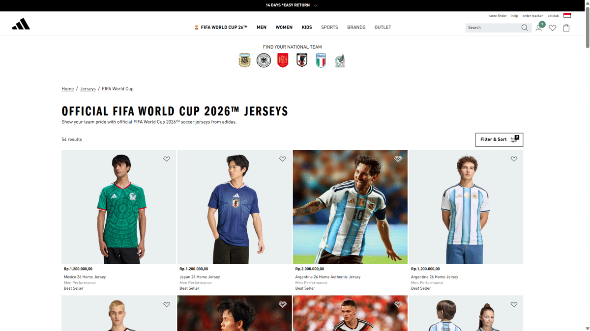 toko resmi yang jual jersey Piala Dunia 2026