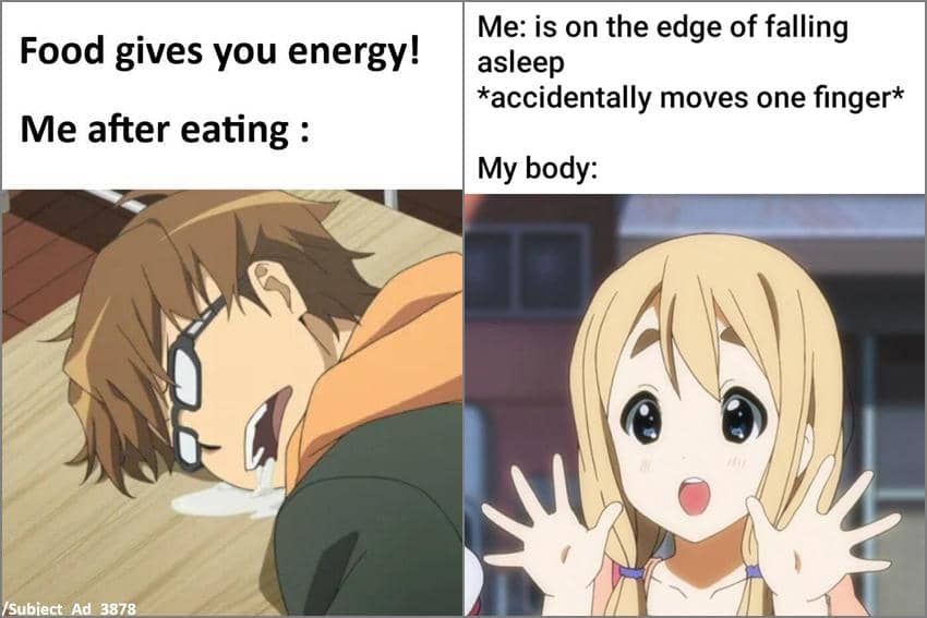 8 Meme Anime tentang Ketiduran, Ngantuk Pas Selesai Makan