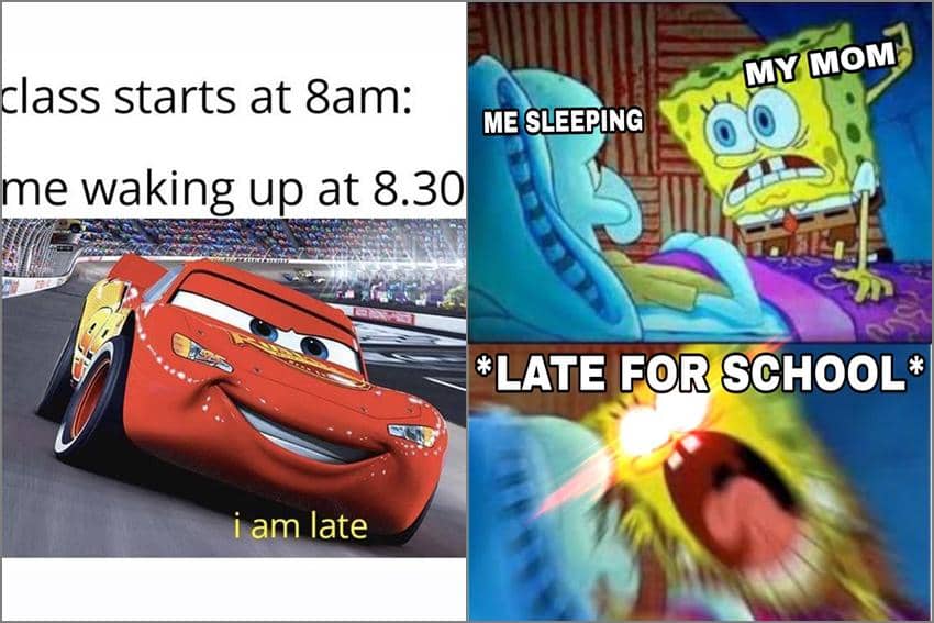 8 Meme Kartun tentang Terlambat ke Sekolah, Kena Ciduk Guru