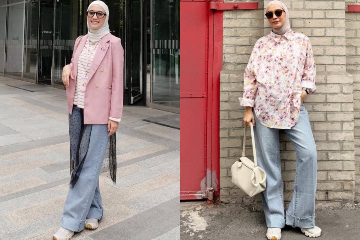 7 Ide Padu Padan Blue Jeans ala Mega Iskanti, Timeless!