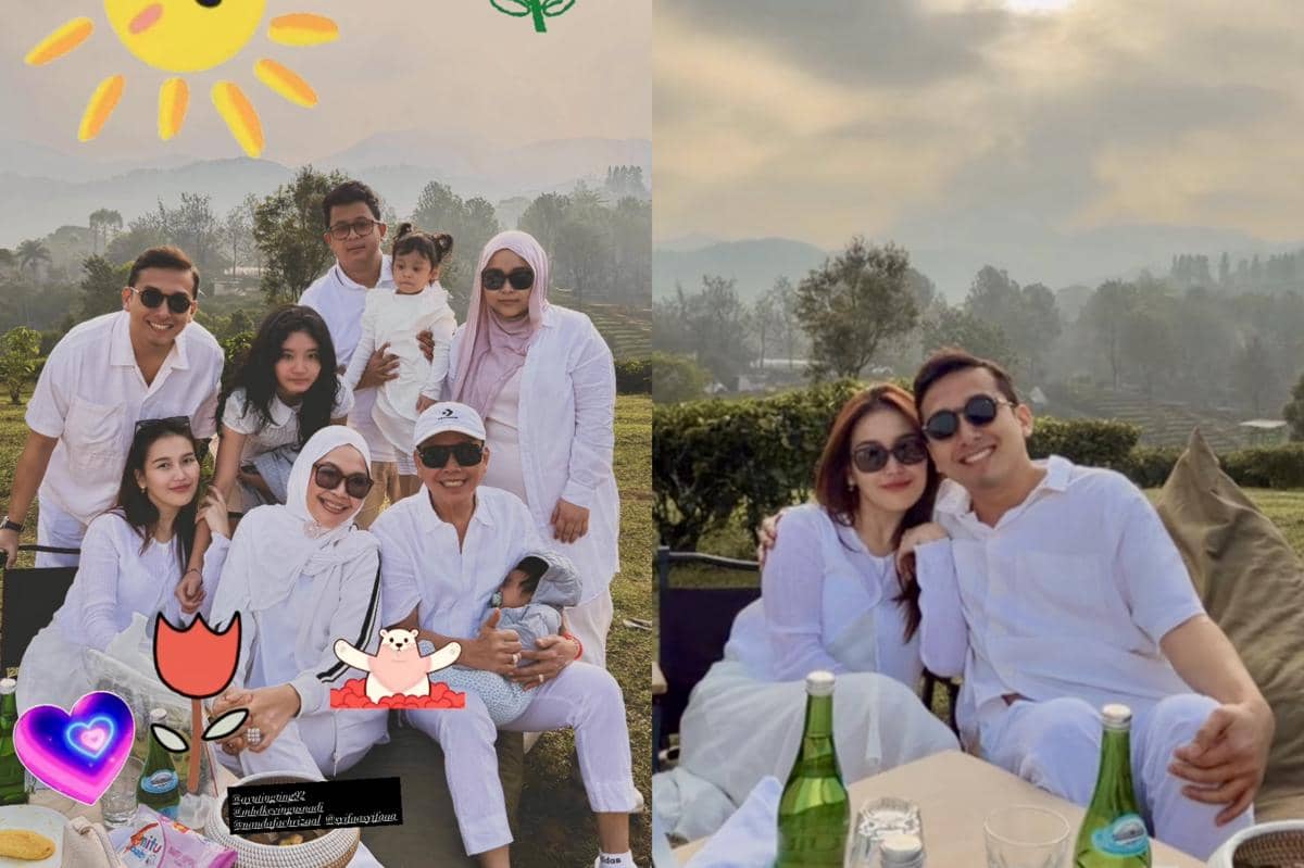 Potret Ayu Ting Ting dan Keluarga Piknik di Cisarua, Ada Kevin Gusnadi