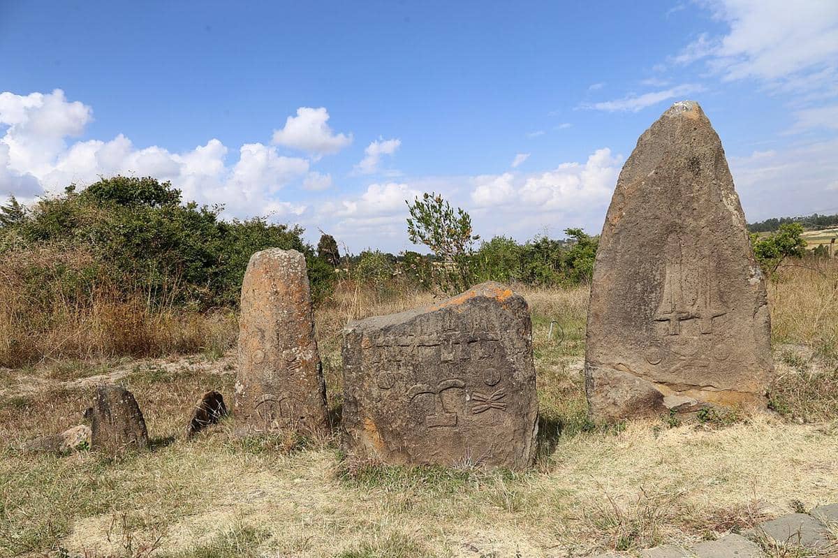 Situs arkeologi Tiya yang terletak di wilayah Soddo, Etiopia tengah.