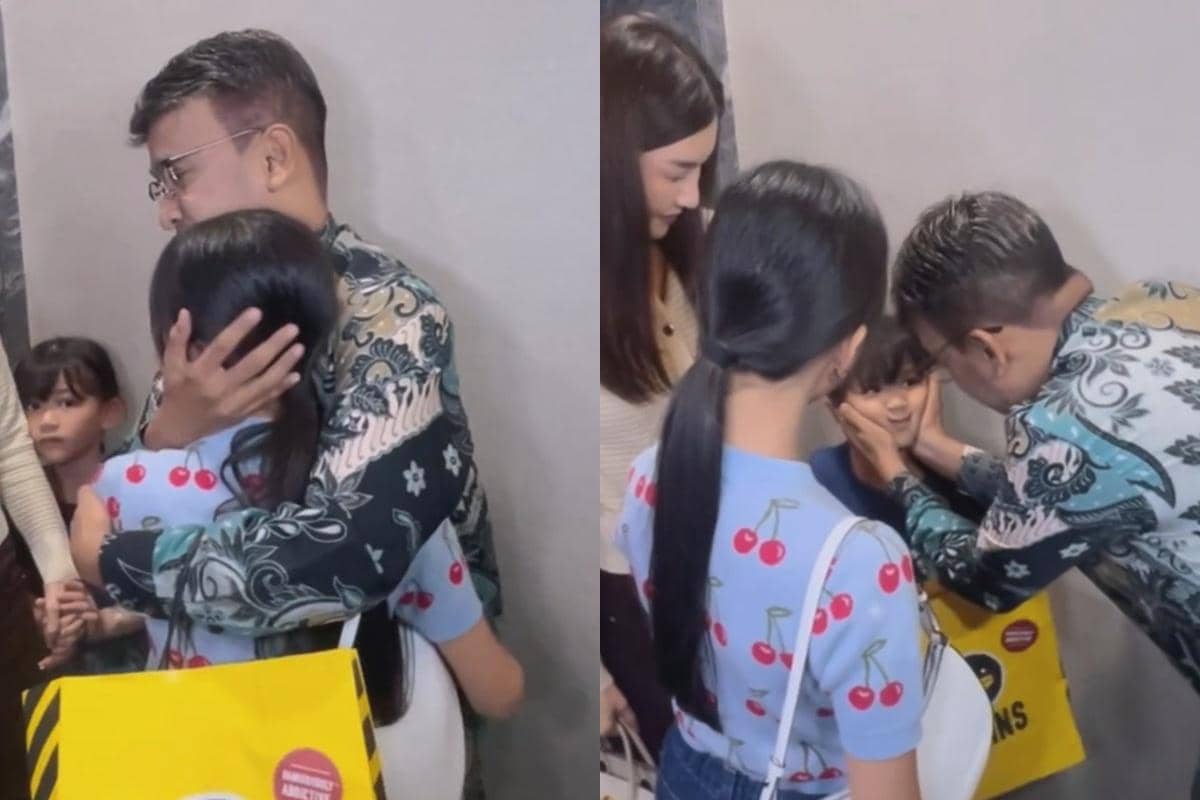 Momen Haru Ruben Onsu Akhirnya Bertemu Thalia dan Thania Sebelum Umrah