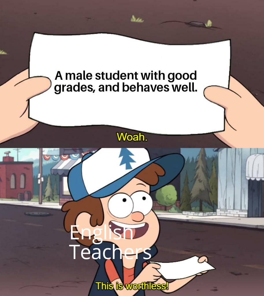 meme kartun tentang guru bahasa Inggris