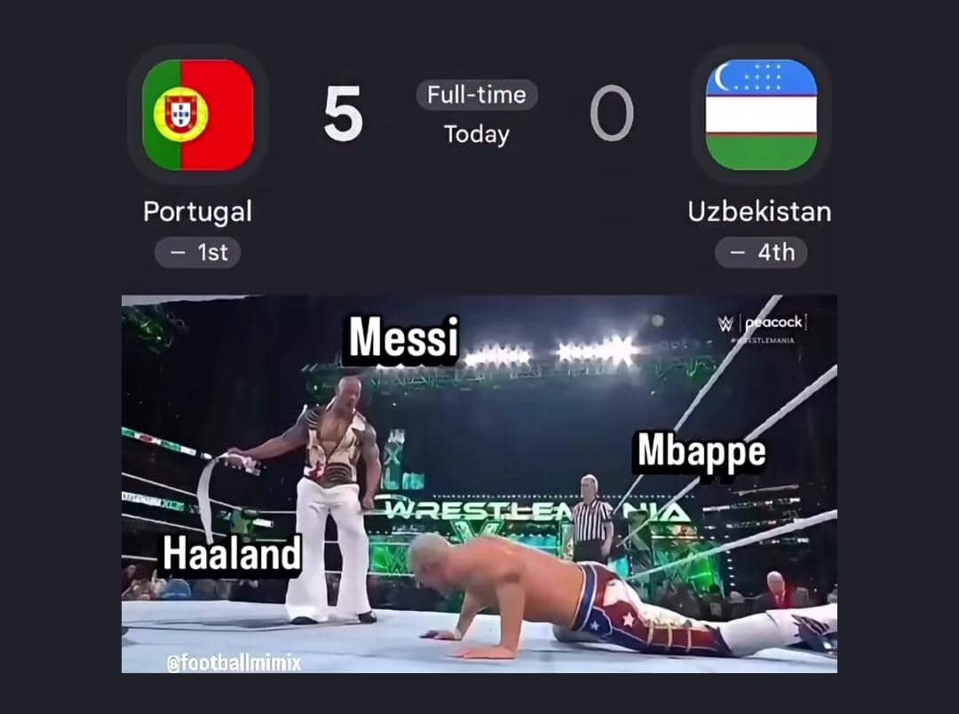 8 Meme Portugal Libas Uzbekistan 5-0, Fans Ronaldo Bisa Tidur Tenang
