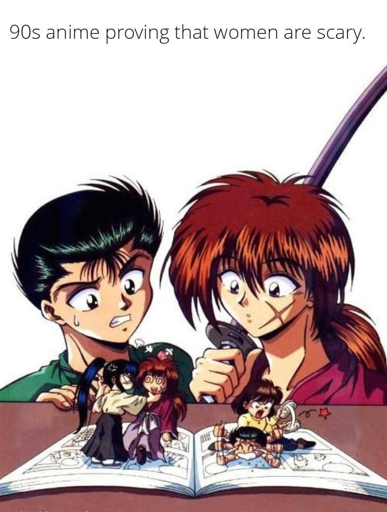 meme anime tentang tahun 90-an