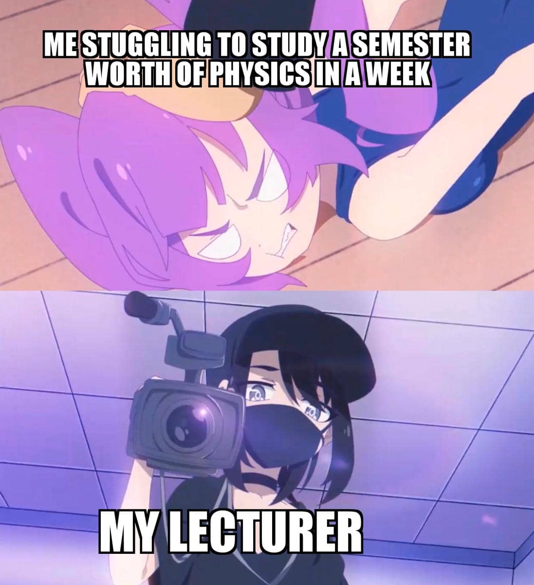 meme anime tentang semester