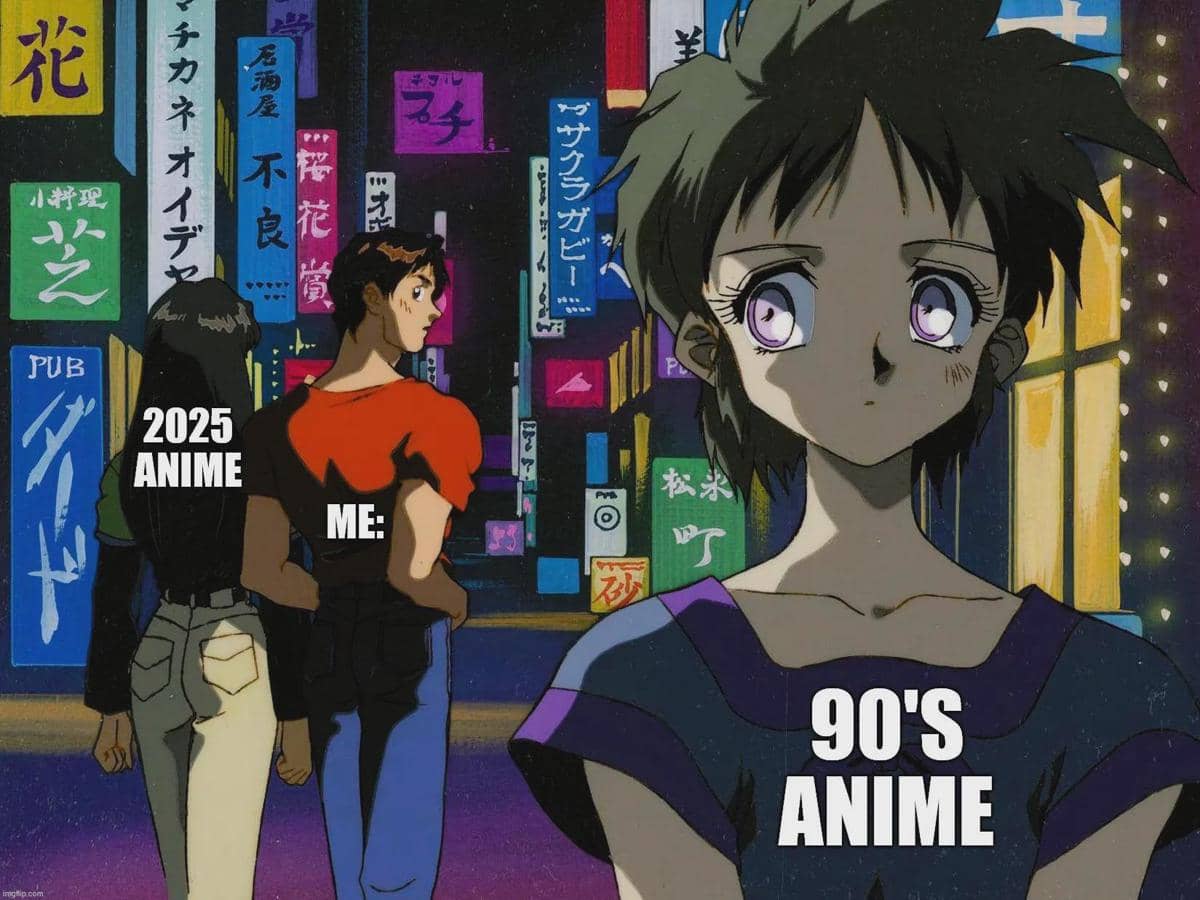meme anime tentang tahun 90-an