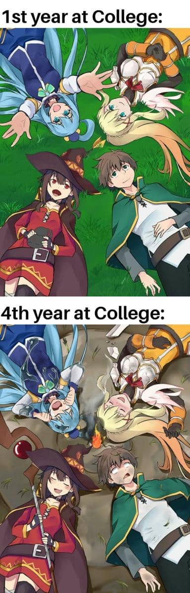 meme anime tentang semester