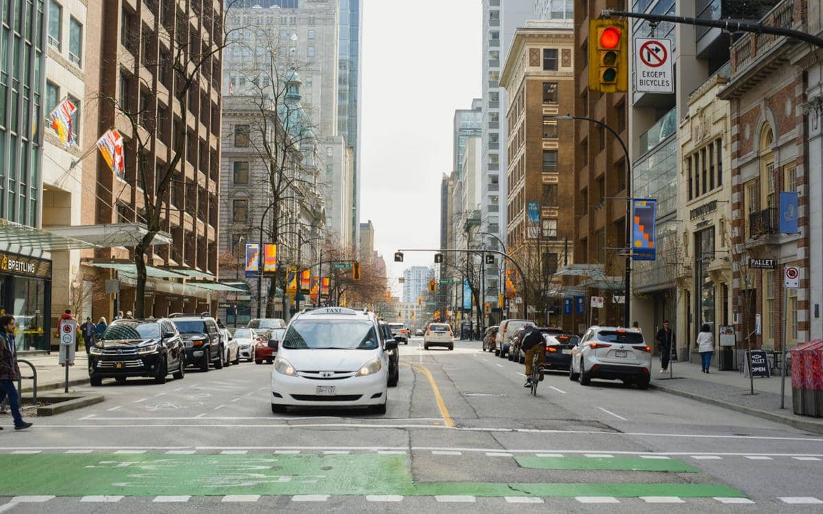 ilustrasi suasana di Downtown Vancouver 