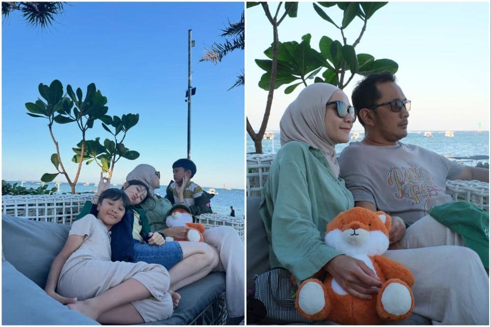 10 Potret Zaskia Adya Mecca ajak Keluarga Jalan-jalan di Pantai Sanur