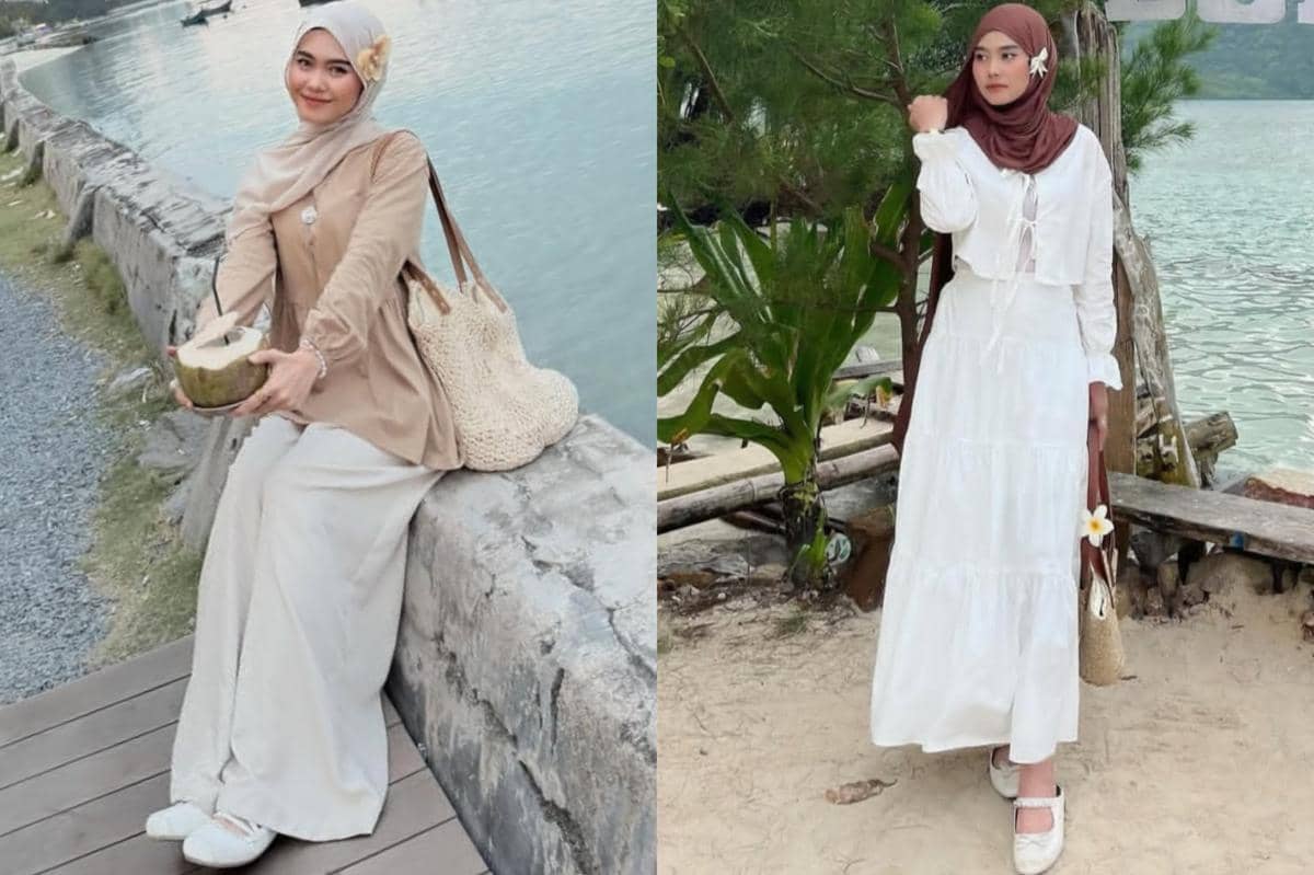 7 Inspirasi Outfit ke Pantai ala Wulan, Nuansanya Kalem!