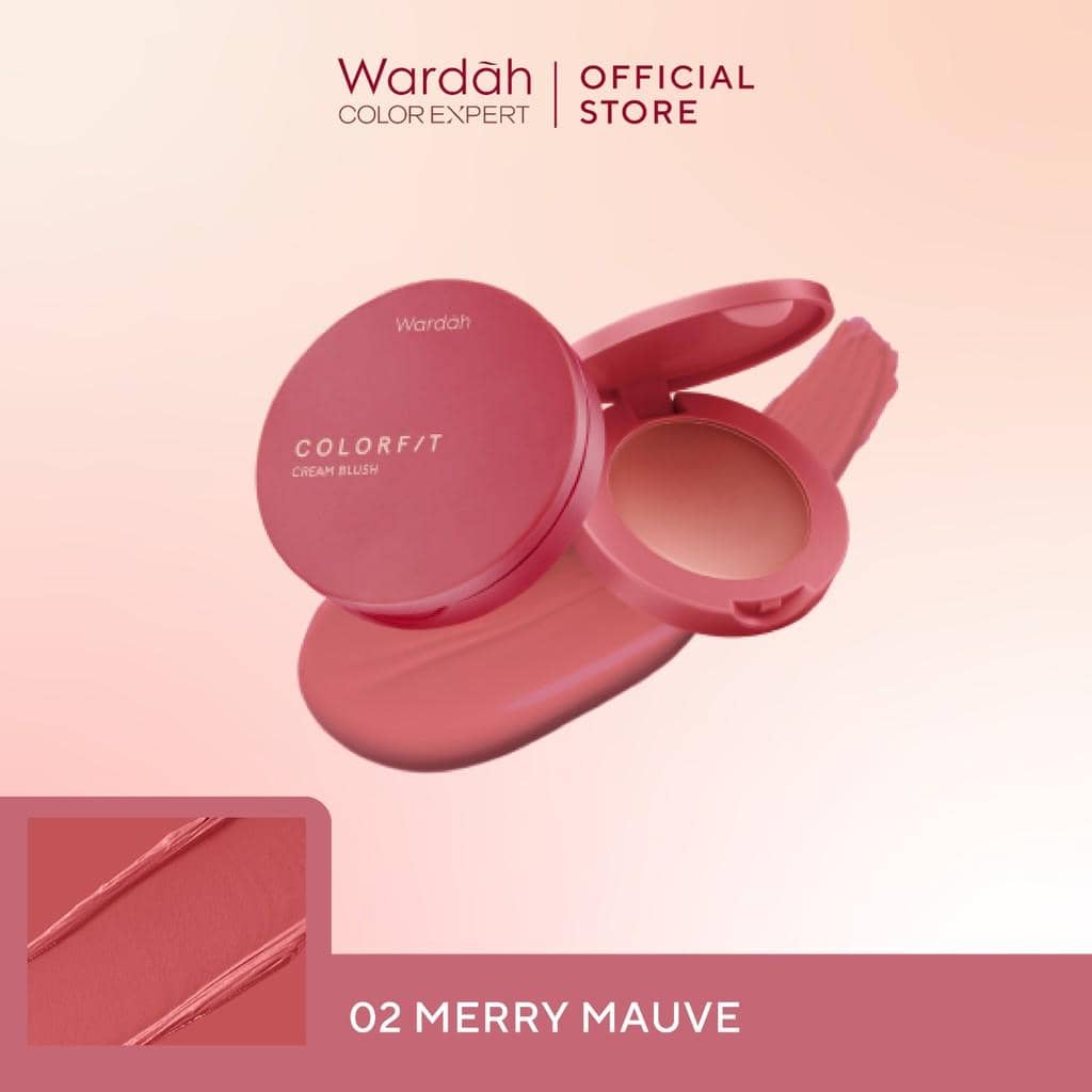 Wardah Colorfit Cream Blush: 02 Merry Mauve