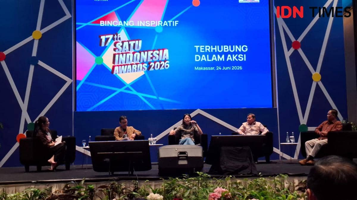 Astra menggelar Roadshow 17th SATU Indonesia Awards 2026 di Ballroom Sandeq Hotel Claro Makassar, Rabu (24/6/2026). IDN Times/Darsil Yahya
